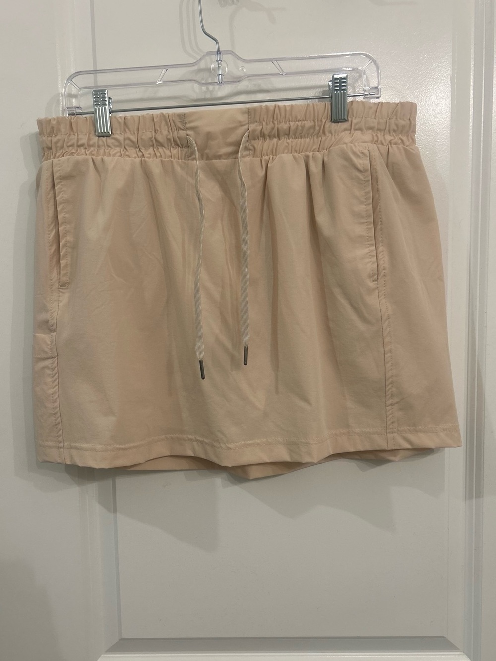 Women’s Drawstring Elastic Waist Skort - Cream